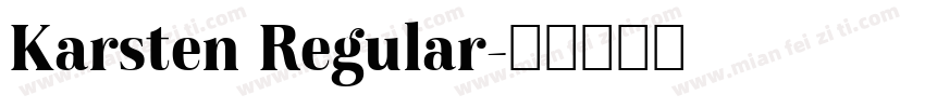 Karsten Regular字体转换